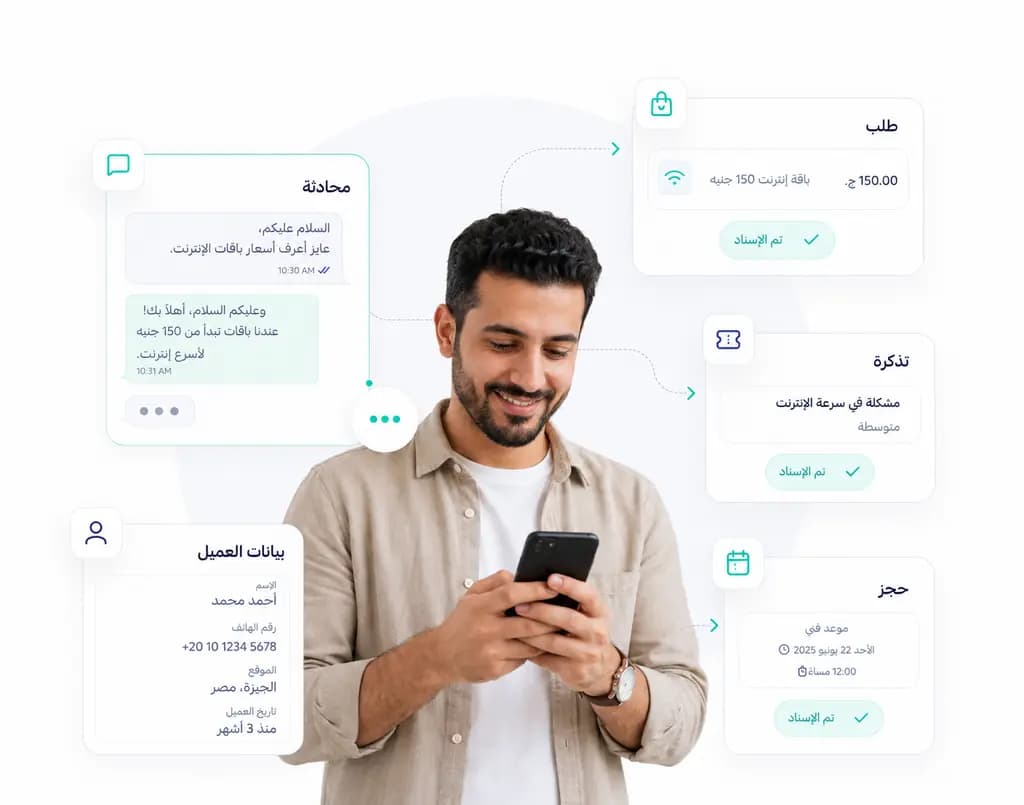 Official WhatsApp Business API conversations managed inside Taly: Customer routing